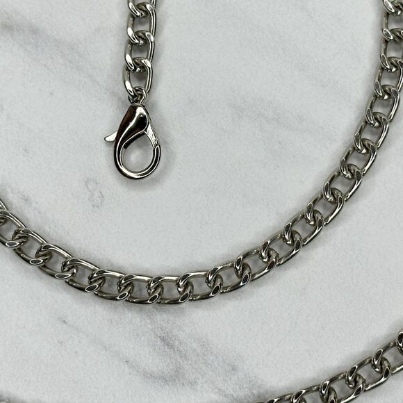 Silver Tone Chain Link Purse Handbag Replacement Strap ✨ - Picture 10 of 11